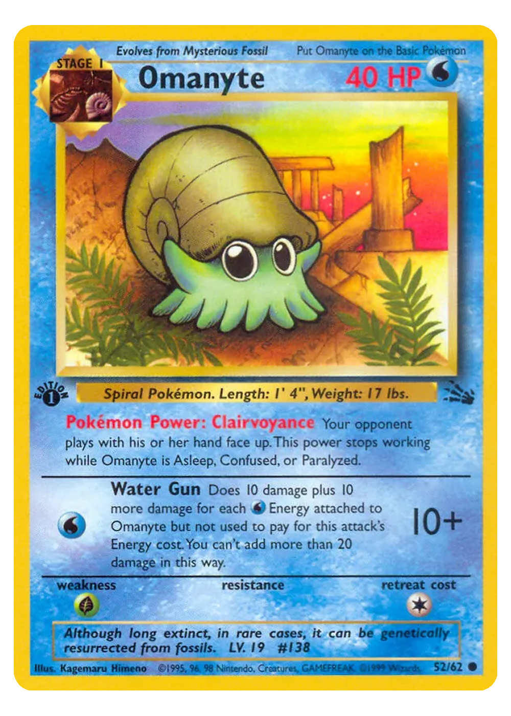 Amonitas (FO 52/62) - Grund (BASE): Fossil - Excellent - Englisch -tcgdex-en