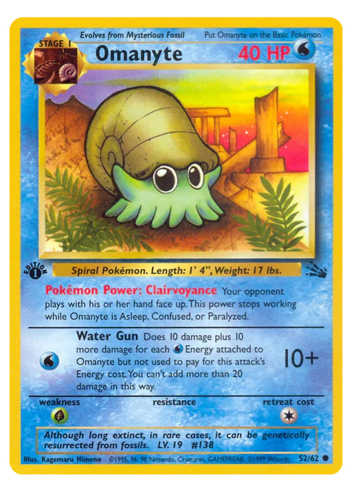 Amonitas (FO 52/62) - Grund (BASE): Fossil - Excellent - Englisch -tcgdex-en