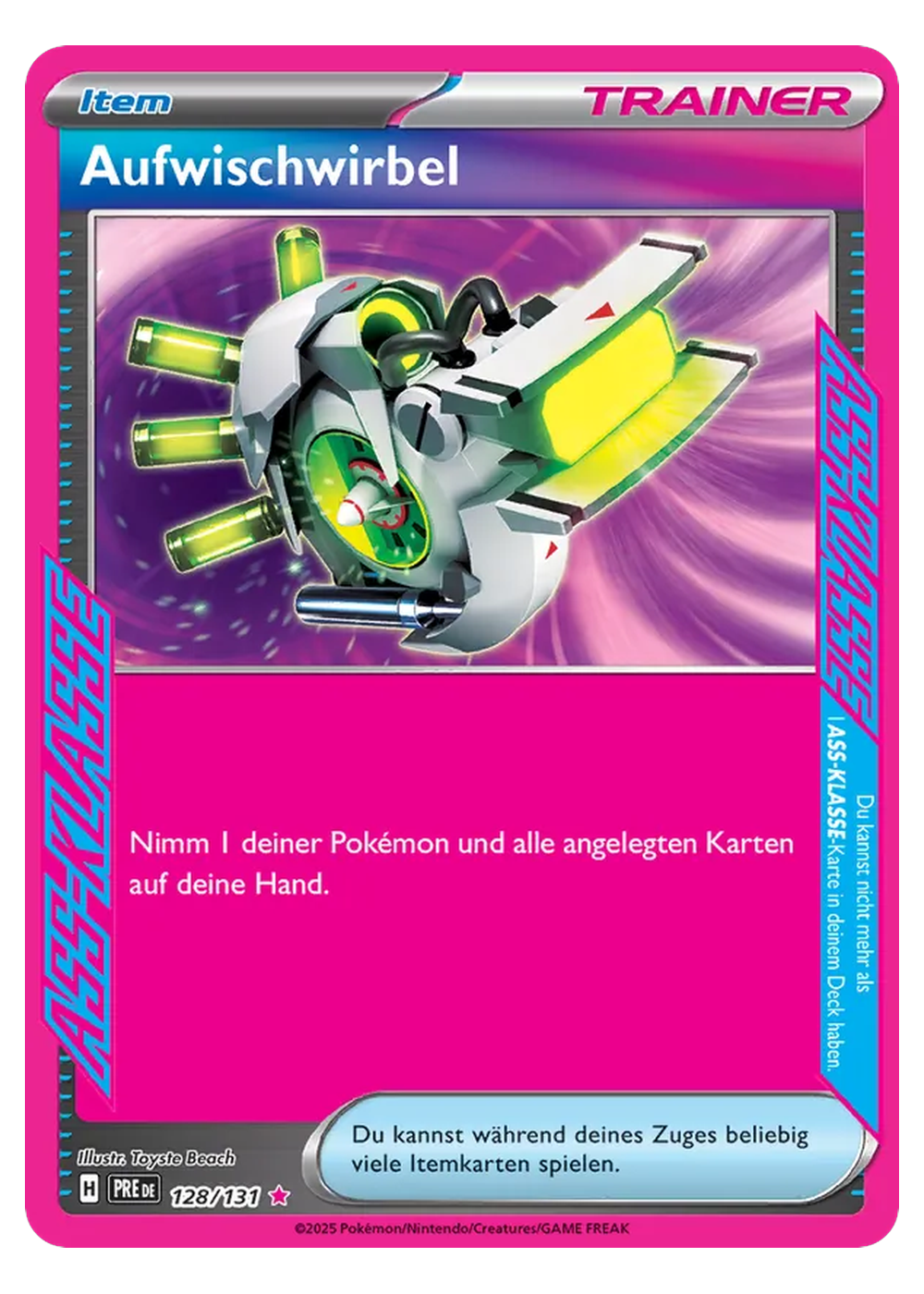 Aufwischwirbel (PRE 128/131) - Karmesin & Purpur (SV): Prismatische Entwicklungen - Near Mint - Deutsch -tcgdex-de