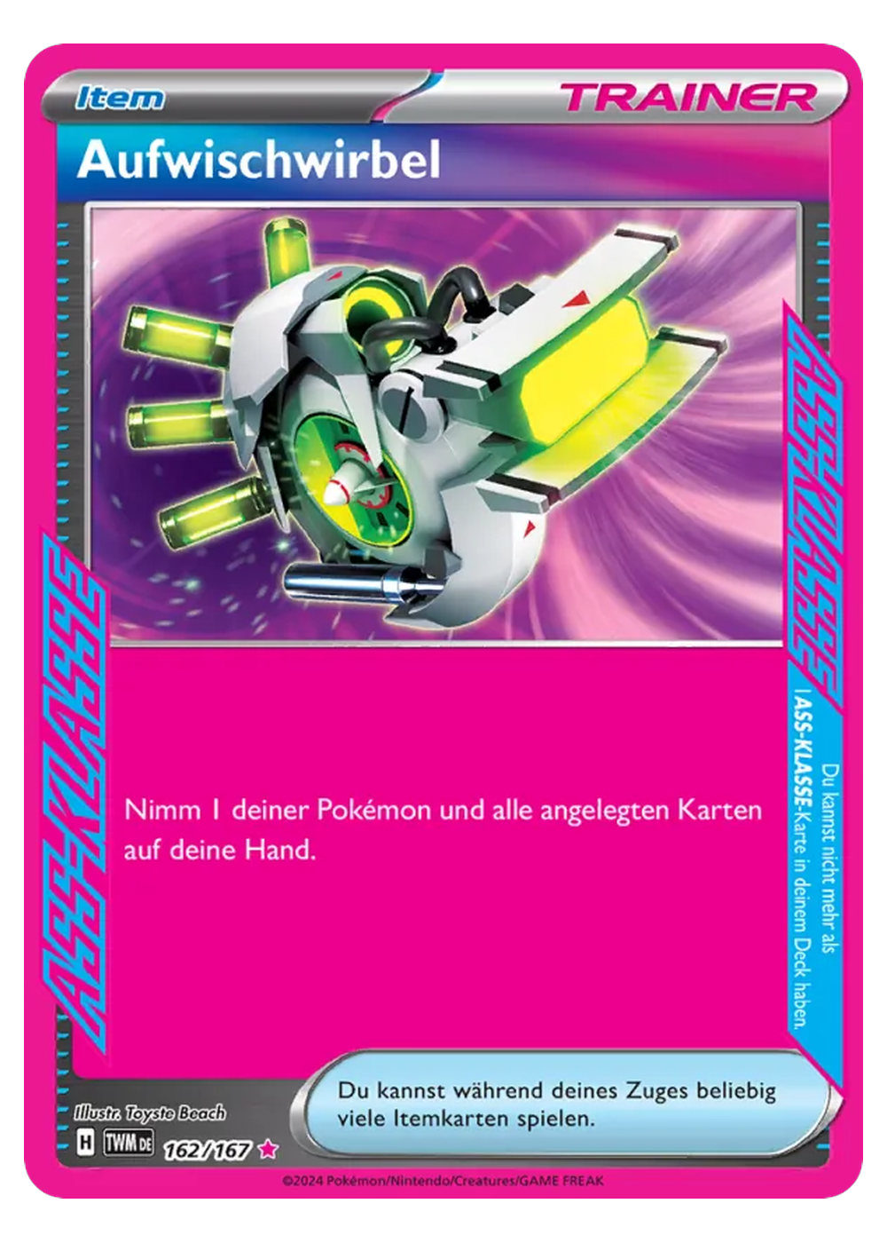 Aufwischwirbel (TWM 162/167) - Karmesin & Purpur (SV): Maskerade im Zwielicht - Near Mint - Deutsch -tcgdex-de