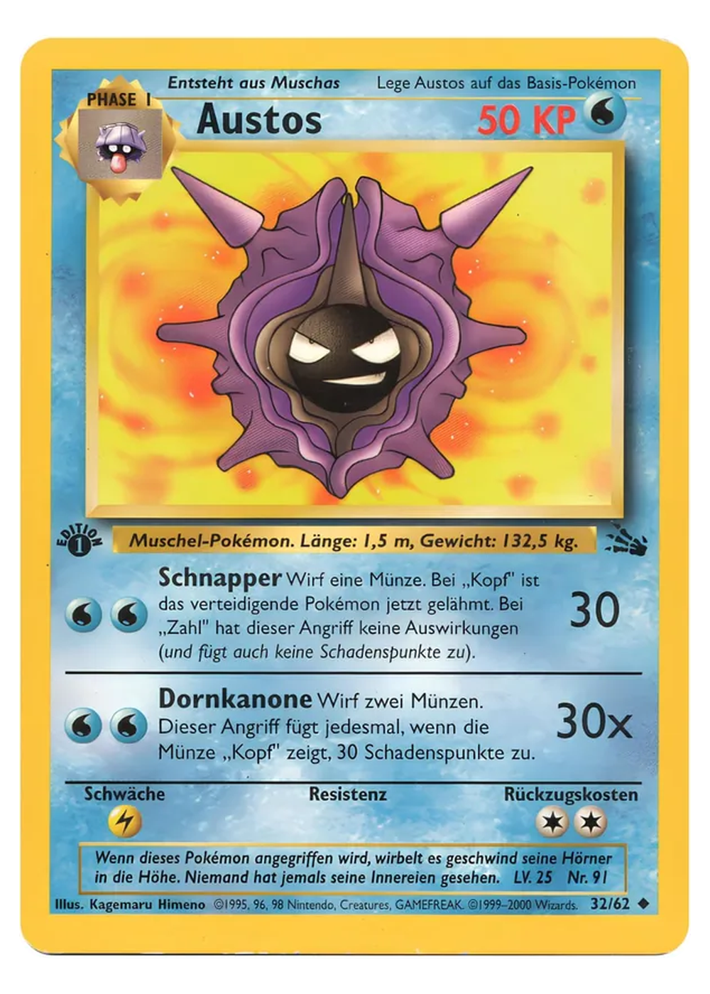 Austos (FO 32/62) - Grund (BASE): Fossil - Good - Deutsch -tcgdex-de
