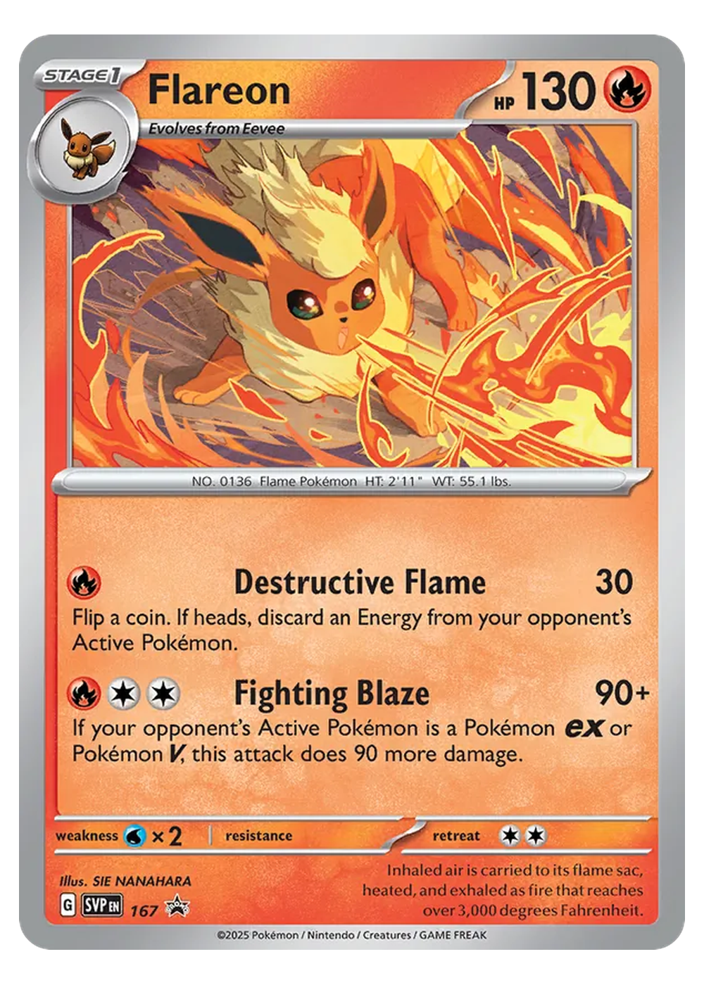 Flamara (SVP 167) SV Black Star Promos - Karmesin & Purpur - Near Mint - Englisch -tcgdex-en