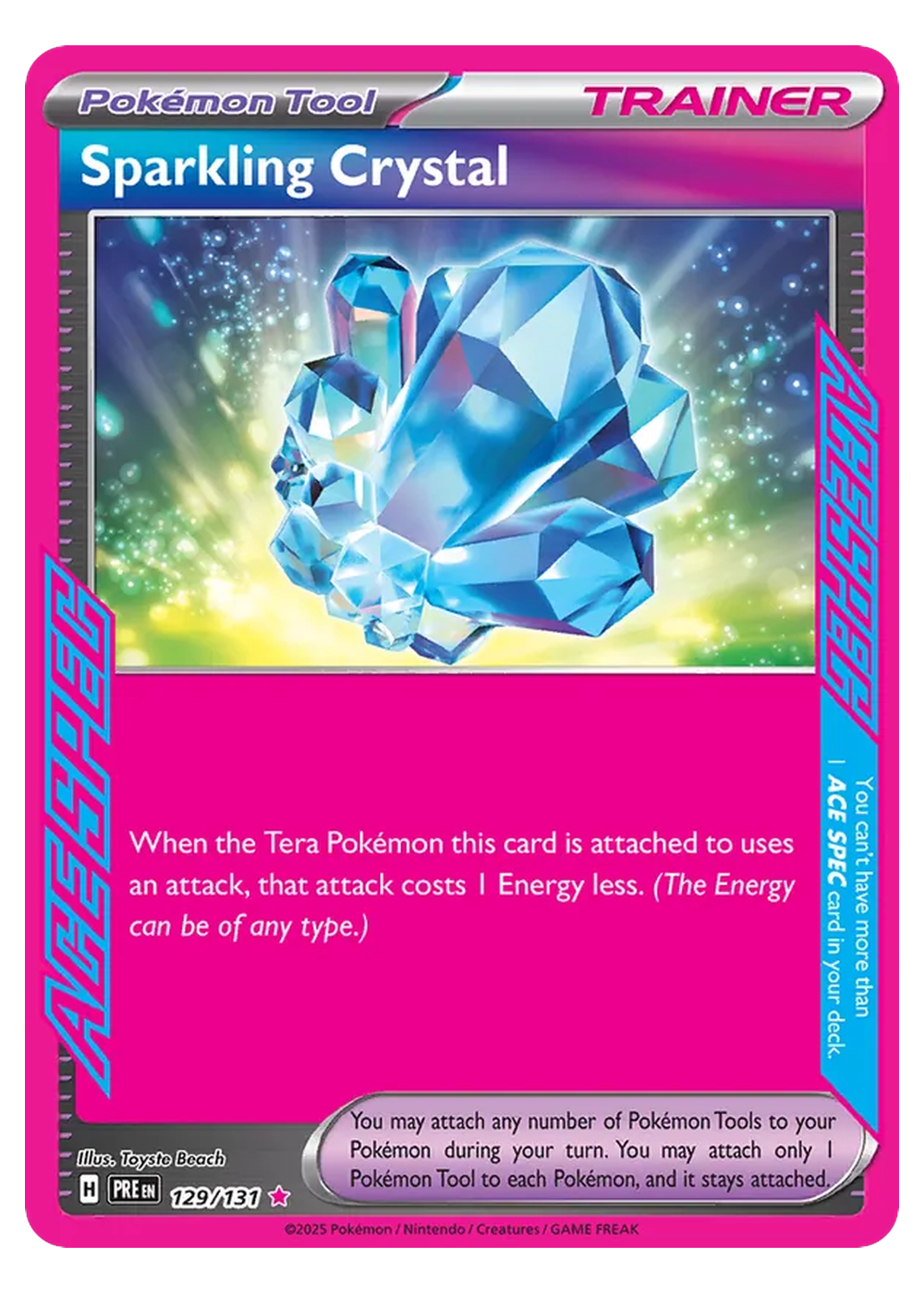 Funkelnder Kristall (PRE 129/131) - Karmesin & Purpur (SV): Prismatische Entwicklungen - Near Mint - Englisch -tcgdex-en