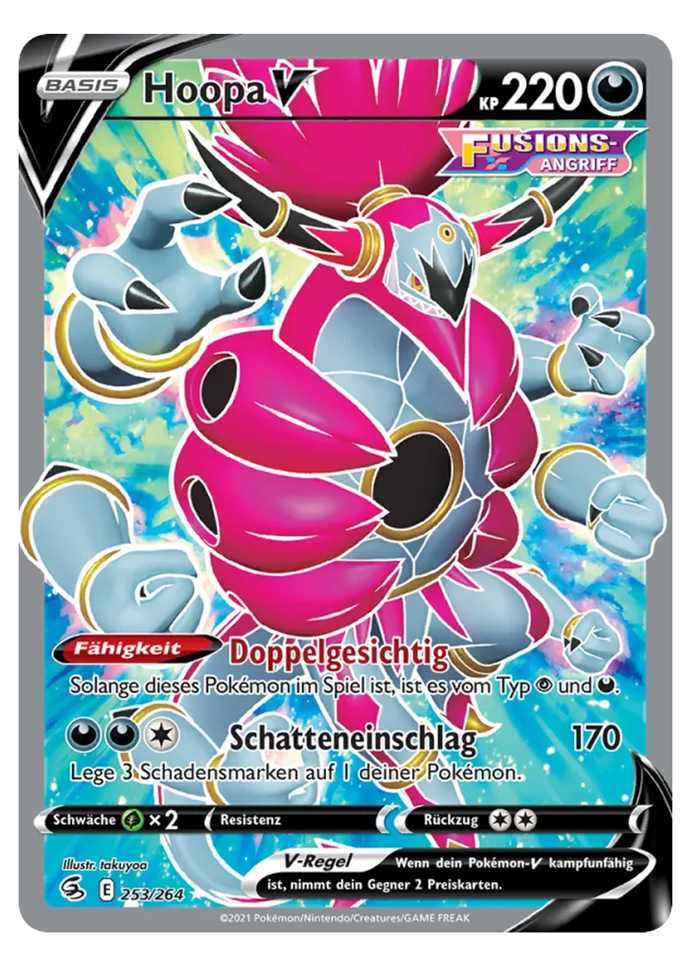Hoopa V (FST 253/264) - Schwert & Schild (SWSH): Fusionsangriff - Near Mint - Deutsch -tcgdex-de