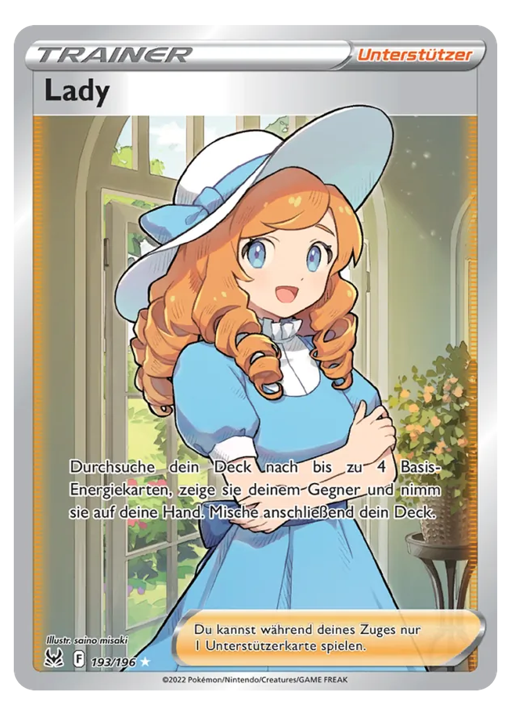 Lady (LOR 193/196) - Schwert & Schild (SWSH): Verlorener Ursprung - Near Mint - Deutsch -tcgdex-de