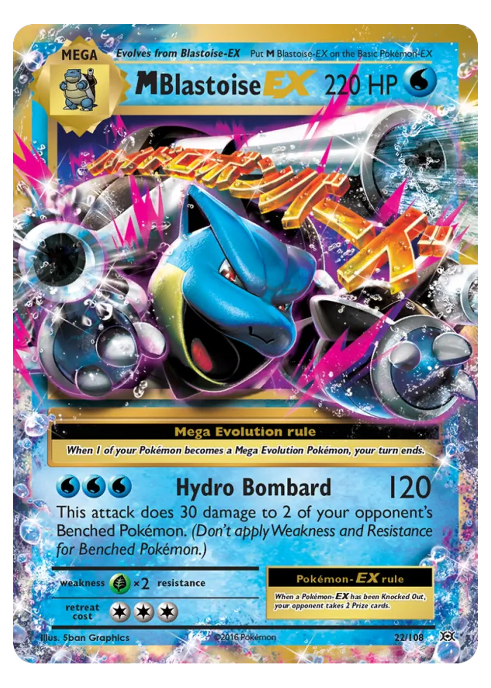 MBlastoise EX (EVO 22/108) - XY (XY): Evolution - Near Mint - Englisch -tcgdex-en