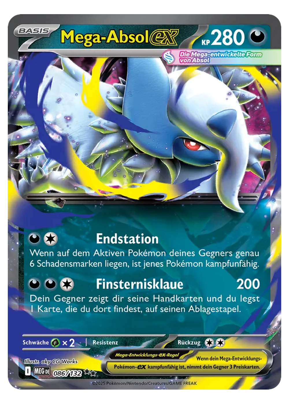Mega Absol ex (MEG 086/132) - Mega-Entwicklung (ME): Mega-Entwicklung - Near Mint - Deutsch -tcgdex-de