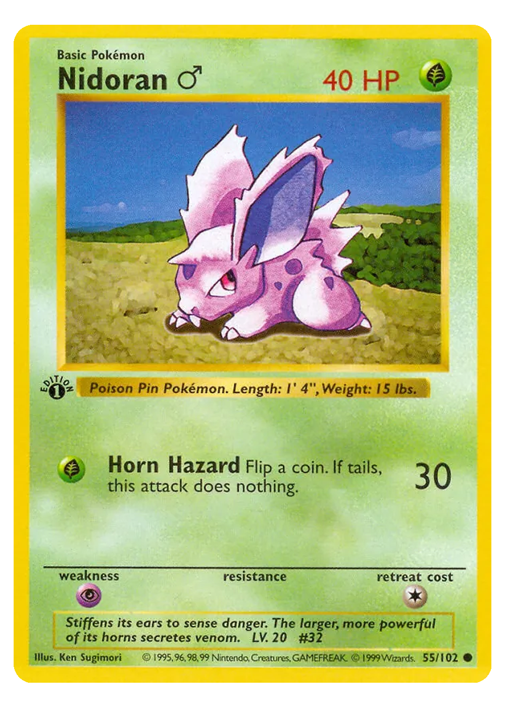 Nidoran [M] (BS 55/102) - Grund (BASE): Basis - Good - Deutsch -tcgdex-en