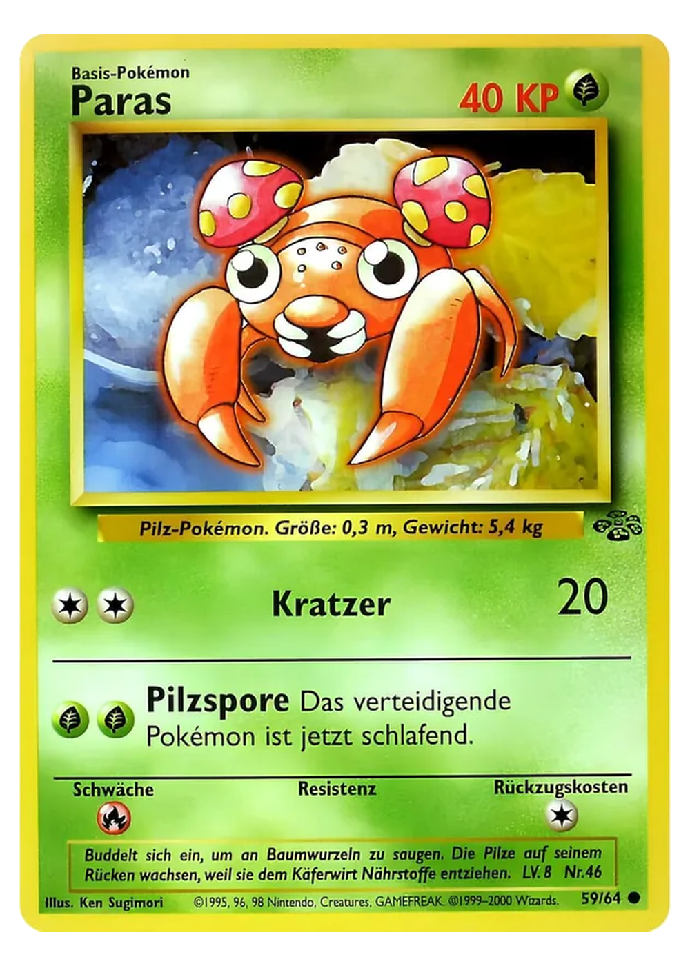 Paras (JU 59/64) - Grund (BASE): Dschungel - Excellent - Deutsch -tcgdex-de