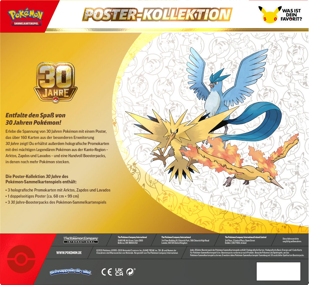 Pokemon 30 Jahre Poster Collection Deutsch
