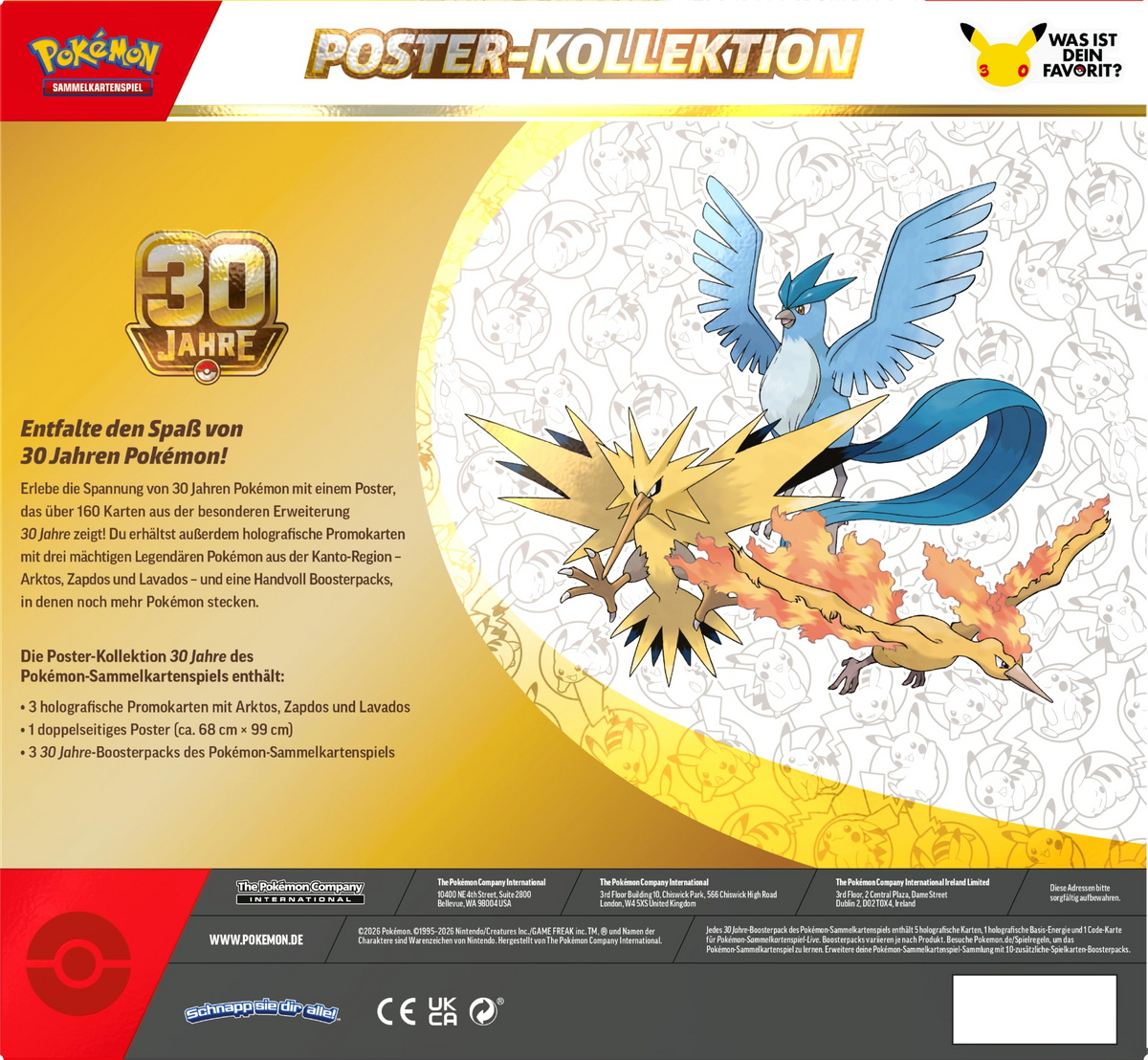 Pokemon 30 Jahre Poster Collection Deutsch