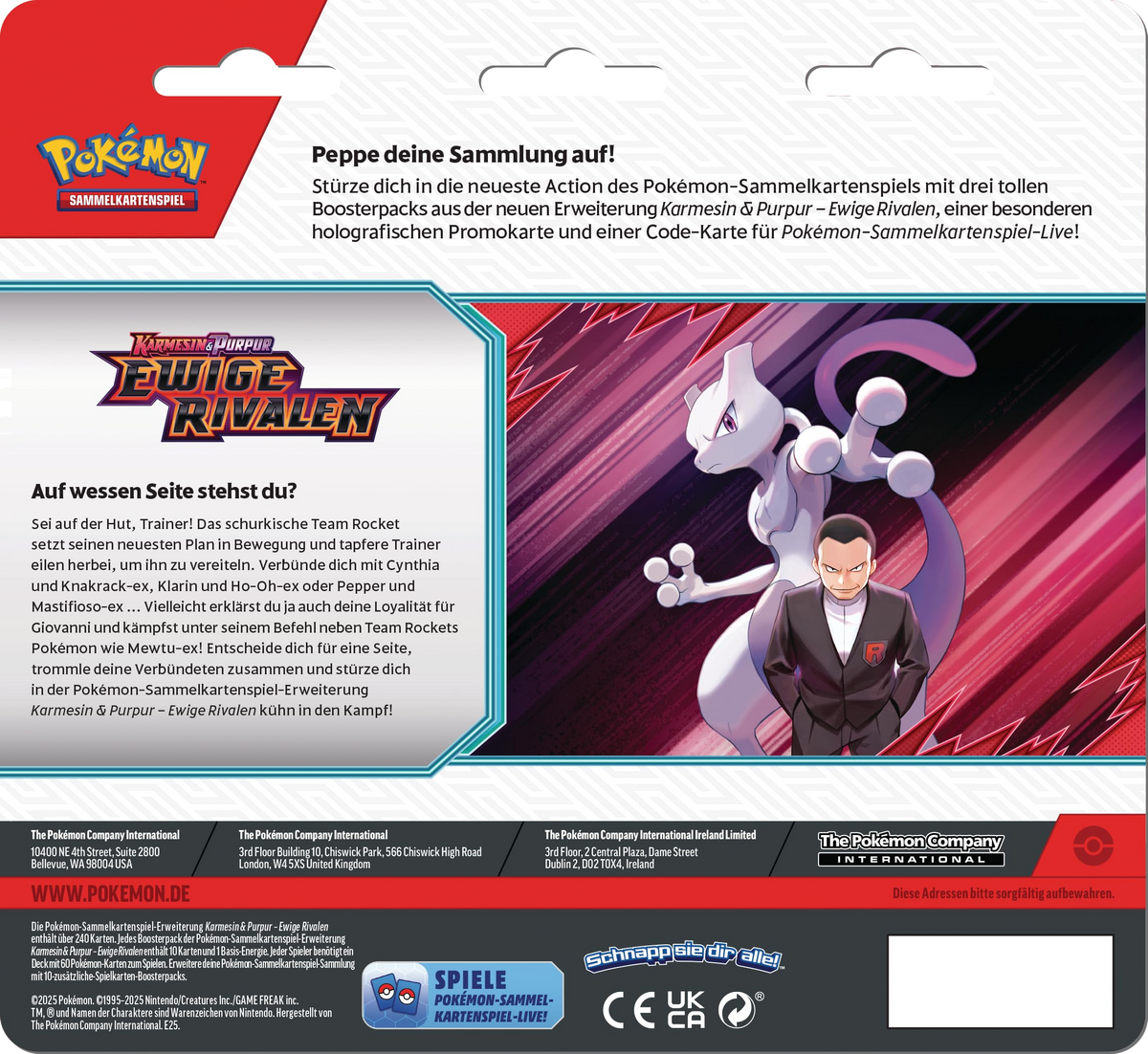 Pokemon Karmesin & Purpur 10: Ewige Rivalen Kangama 3-Pack Blister Deutsch - Differenzbesteuert