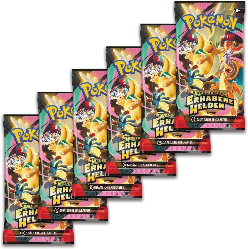Pokemon Mega-Entwicklung 02.5: Erhabene Helden Boosterbundle Deutsch - Differenzbesteuert