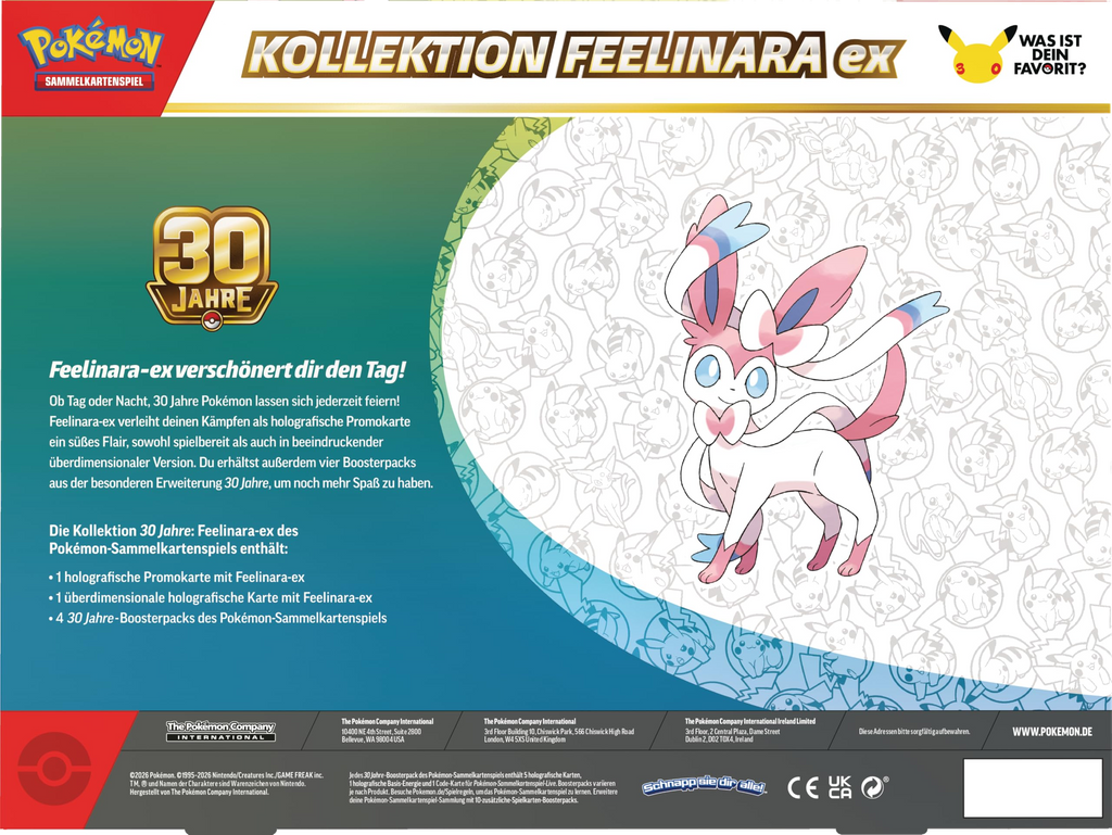Pokemon Pokémon-Sammelkartenspiel: Kollektion 30 Jahre: Feelinara-ex Deutsch