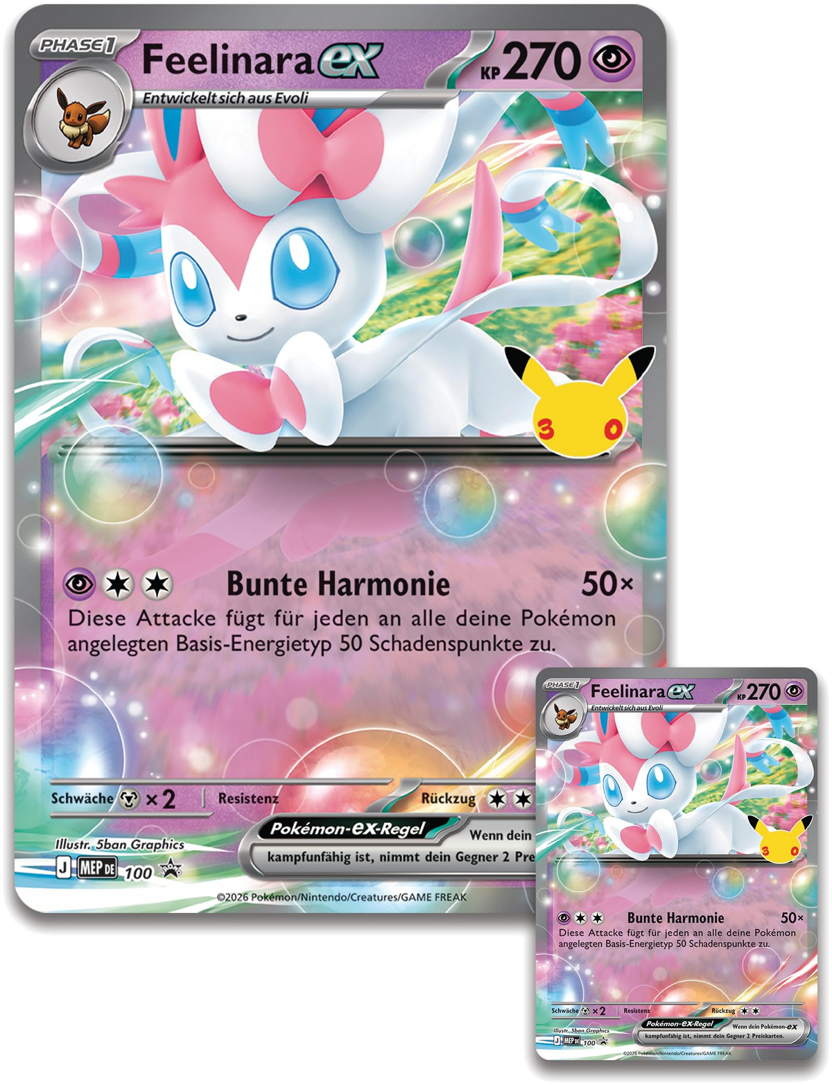Pokemon Pokémon-Sammelkartenspiel: Kollektion 30 Jahre: Feelinara-ex Deutsch