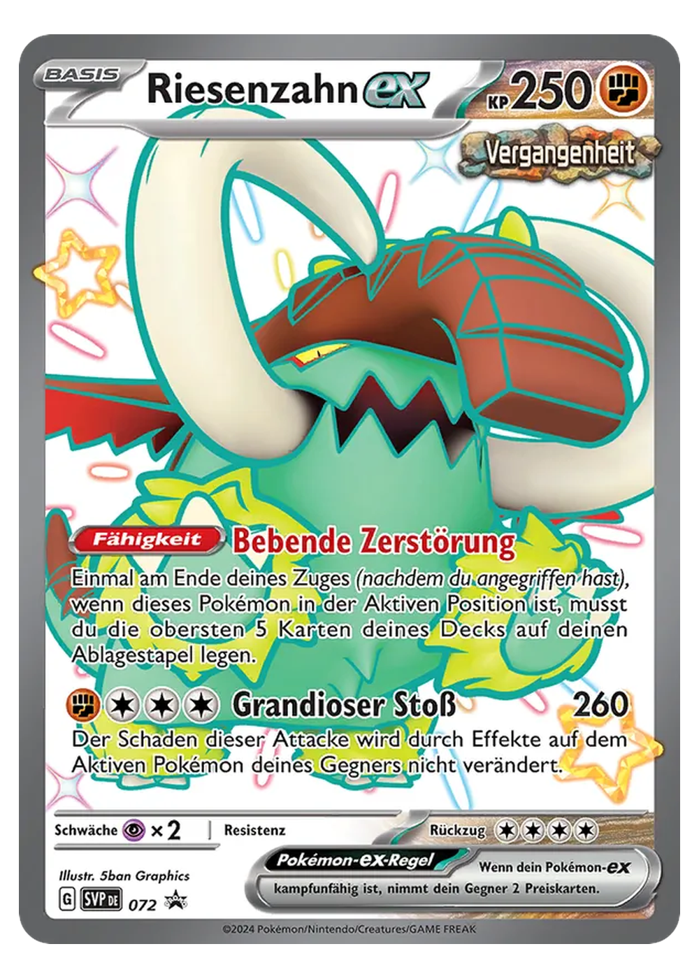 Riesenzahn ex (SVP 072) SV Black Star Promos - Karmesin & Purpur - Near Mint - Deutsch -tcgdex-de