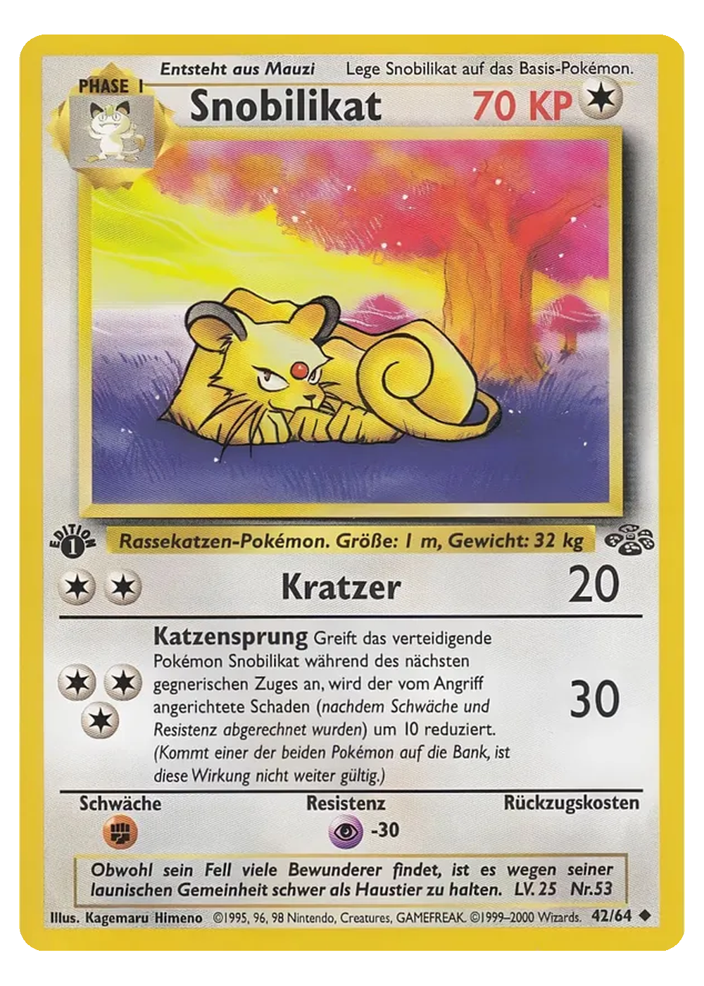 Snobilikat (JU 42/64) - Grund (BASE): Dschungel - Good - Deutsch -tcgdex-de