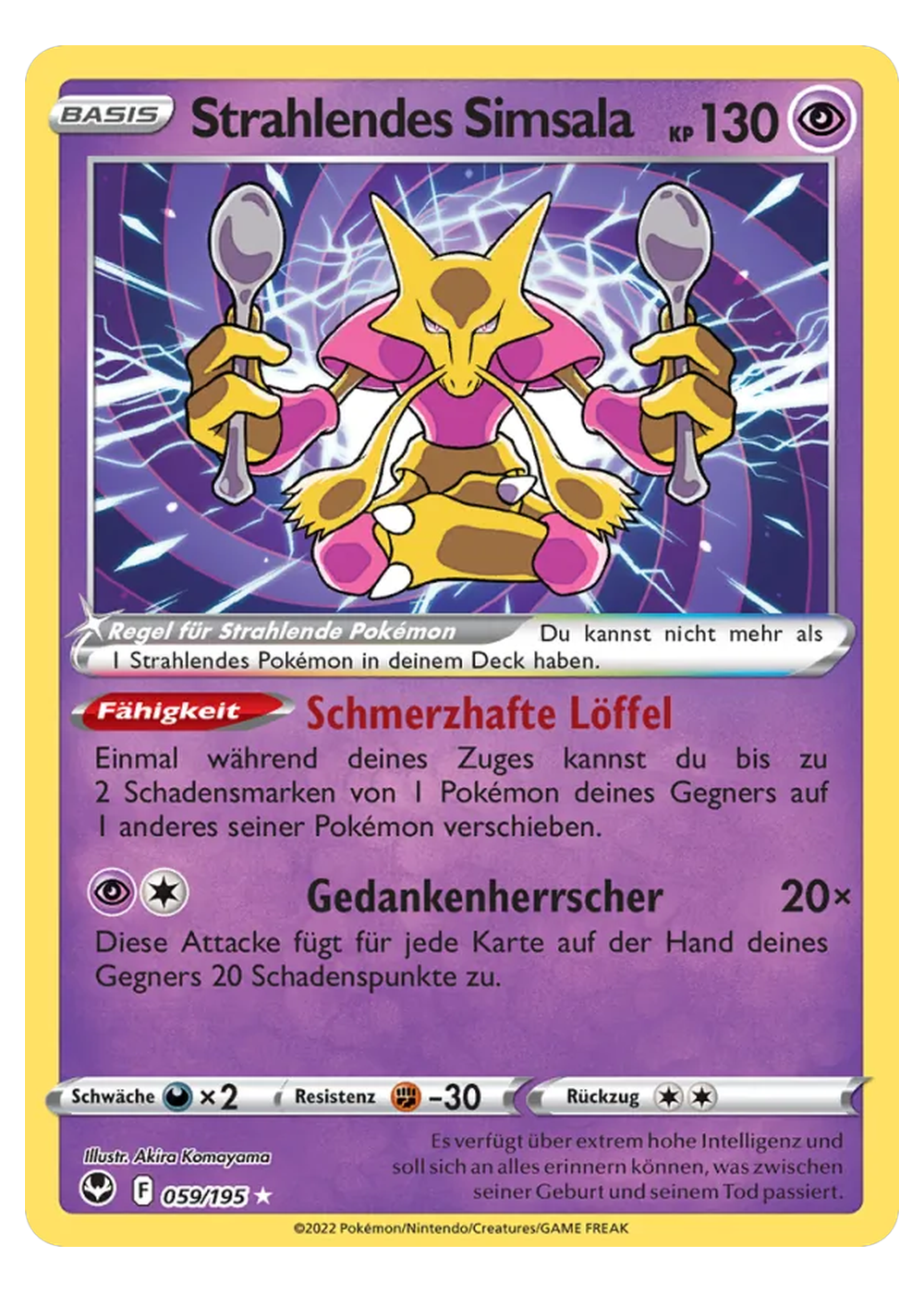 Strahlendes Simsala (SIT 059/195) - Schwert & Schild (SWSH): Silberne Sturmwinde - Near Mint - Deutsch -tcgdex-de