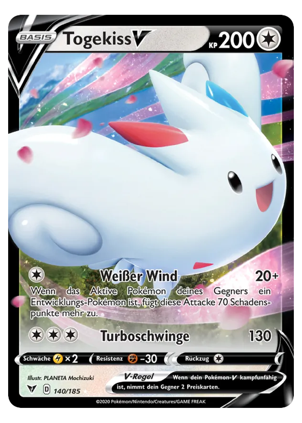 Togekiss V (VIV 140/185) - Schwert & Schild (SWSH): Farbenschock - Near Mint - Deutsch -tcgdex-de