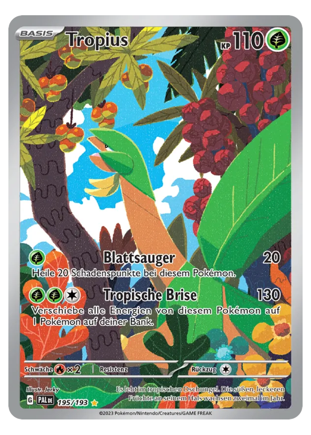 Tropius (PAL 195/193) - Karmesin & Purpur (SV): Entwicklungen in Paldea - Near Mint - Deutsch -tcgdex-de